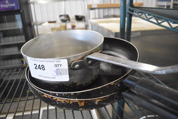 3 Metal Pans; 2 Skillets and 1 Sauce Pan. Includes 17x9x5, 20x13x2. 3 Times Your Bid! - Image 2 of 3