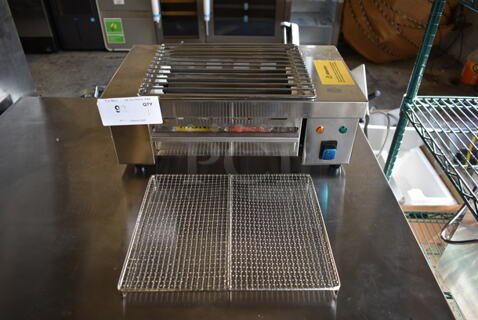 BRAND NEW SCRATCH AND DENT! 2023 Hoocoo IBG-18 Stainless Steel Commercial Countertop Electric Powered Barbecue BBQ Grill. 110 Volts, 1 Phase. Tested and Working!