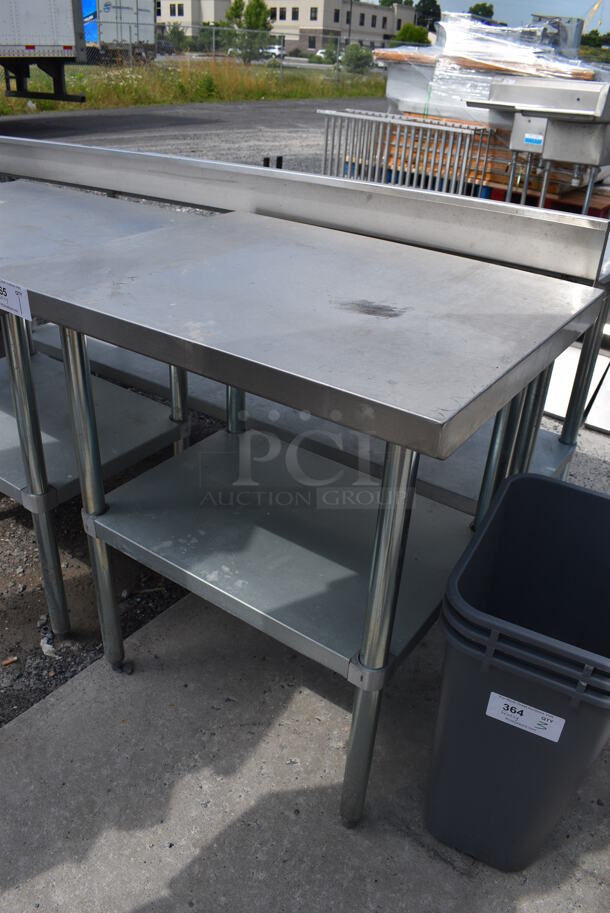 Stainless Steel Table w/ Metal Under Shelf. 30x24x34