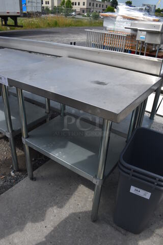 Stainless Steel Table w/ Metal Under Shelf. 30x24x34