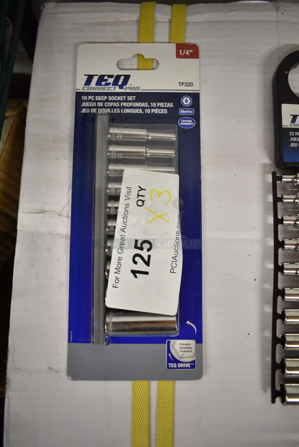 3 BRAND NEW! TEQ Socket Sets. 3 Times Your Bid! - Image 5 of 10