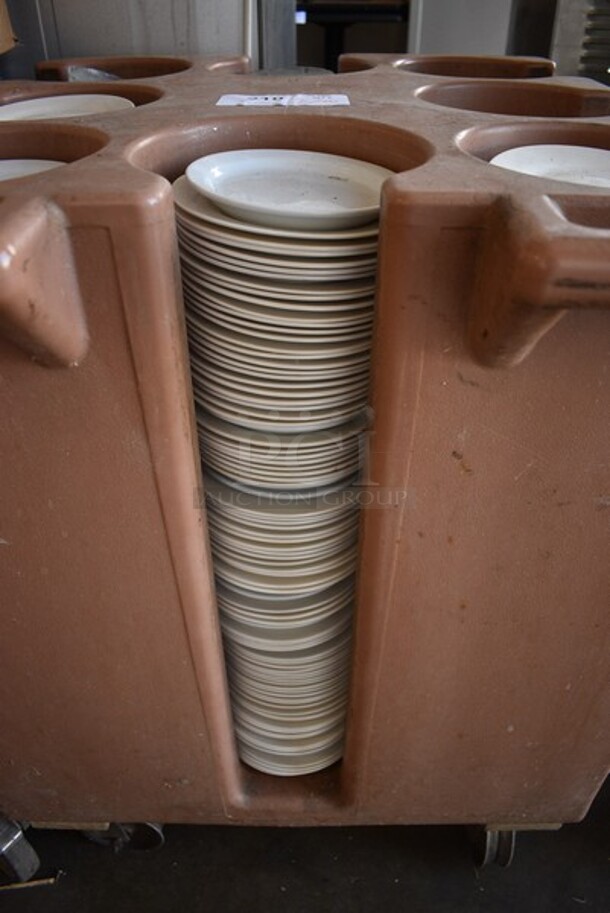 ALL ONE MONEY! Lot of Poly Commercial Dish Caddy w/ Plates on Commercial Casters. 27x24.5x27.5. - Image 6 of 6