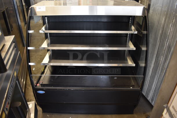 Federal SSRPF5052 Commercial Black Open Air Merchandiser Cooler With Steel Shelves. 208-240V, 1 Phase. 