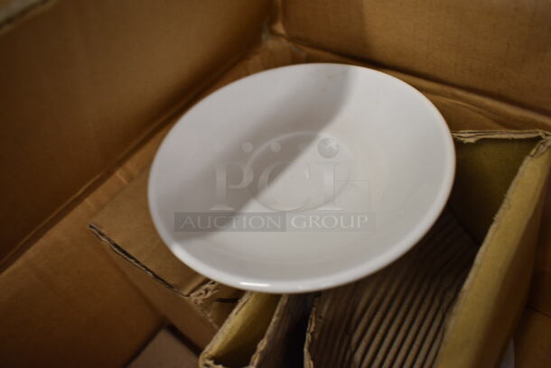 8 BRAND NEW IN BOX! Tuxton ALE-050-AB-A White Ceramic Saucers. 5x5x1. 8 Times Your Bid! - Image 2 of 3