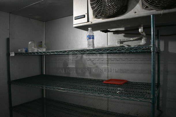 Green Finish 4 Tier Wire Shelving Unit. BUYER MUST DISMANTLE. PCI CANNOT DISMANTLE FOR SHIPPING. PLEASE CONSIDER FREIGHT CHARGES. 72x24x72. (kitchen) - Image 2 of 4