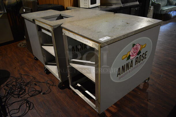 3 Metal Portable Counters on Commercial Casters. Includes 44x27x39.5. 3 Times Your Bid! (lounge) - Image 2 of 5