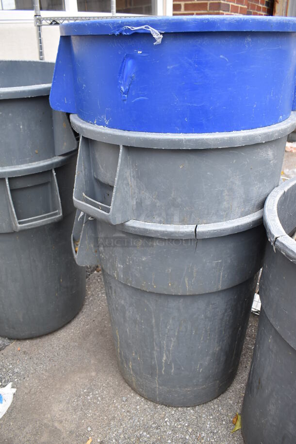 7 Various Poly Trash Cans. Includes 29x27x33, 26x24x32. 7 Times Your Bid! - Image 4 of 7