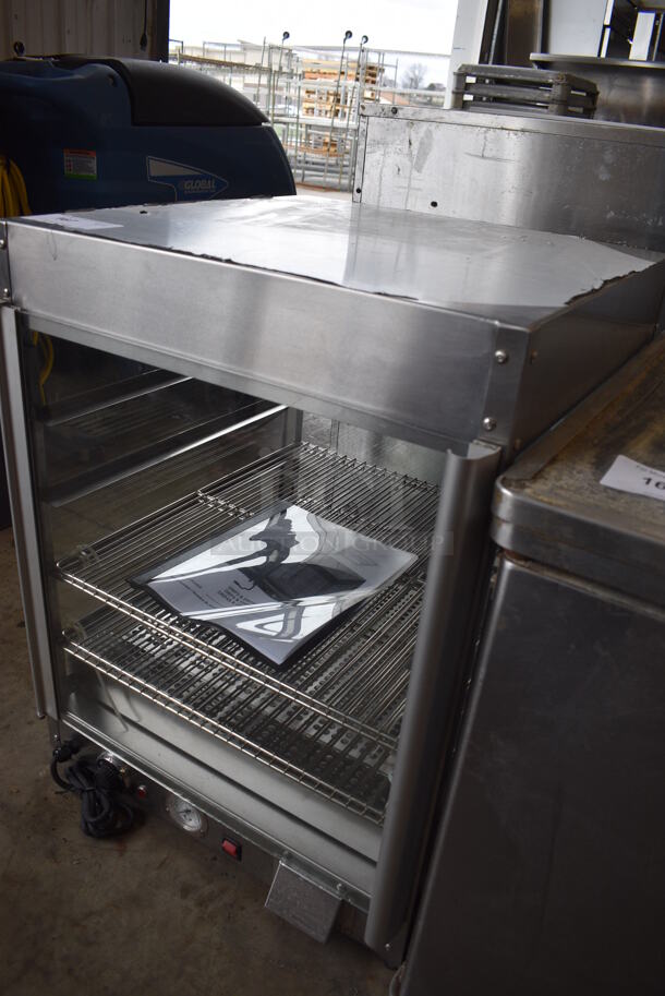 BRAND NEW! Doyon Stainless Steel Commercial Countertop Warming Display Cabinet Merchandiser w/ Metal Racks. 22x22x29.5. Tested and Working! - Image 3 of 5