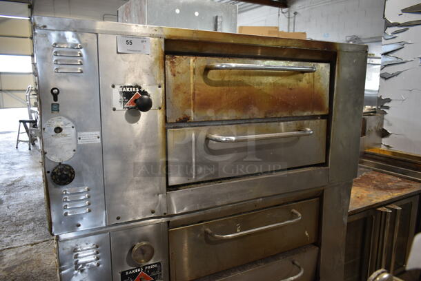 2 Bakers Pride Stainless Steel Commercial Natural Gas Powered Single Deck Pizza Ovens. 2 Times Your Bid! - Image 2 of 9