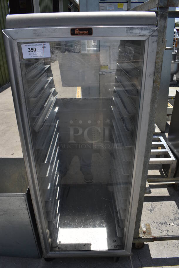 Lockwood Metal Commercial Enclosed Pan Transport Rack on Commercial Casters. 22x30x57.5