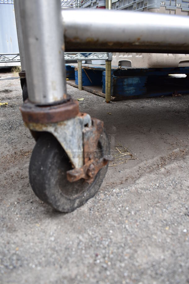 Stainless Steel Table w/ Under Shelf on Commercial Casters. 96x30x36 - Image 3 of 3