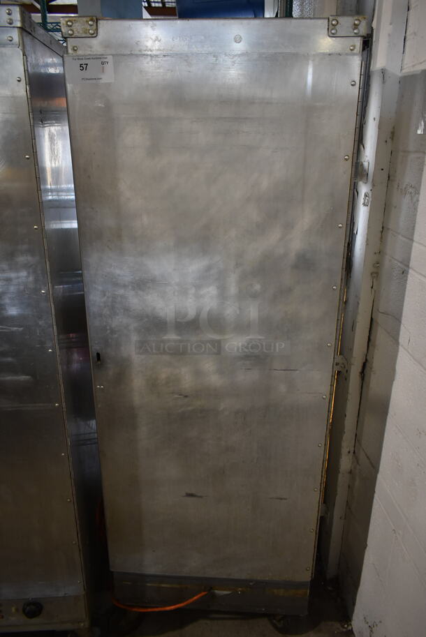 Bucksco Metal Commercial Single Door Reach In Heating Proofing Holding Cabinet on Commercial Casters. Cannot Test - Unit Was Previously Hardwired - Image 1 of 6