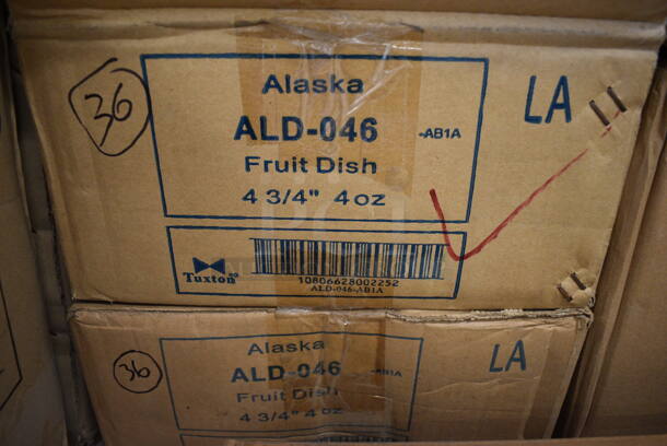 72 BRAND NEW IN BOX! Tuxton ALD-046 White Ceramic Fruit Dish Bowls. 4.75x4.75x1.5. 72 Times Your Bid! - Image 3 of 3