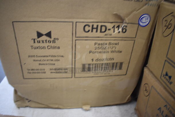36 BRAND NEW IN BOX! Tuxton CHD-116 White Ceramic Pasta Plates. 12x12x2. 36 Times Your Bid! - Image 4 of 4