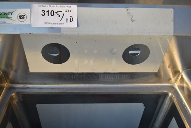 BRAND NEW SCRATCH AND DENT! Regency 600S11824 23" 16 Gauge Stainless Steel One Compartment Commercial Sink with Stainless Steel Legs and Cross Bracing - 18" x 24" x 14" Bowl - Image 5 of 7