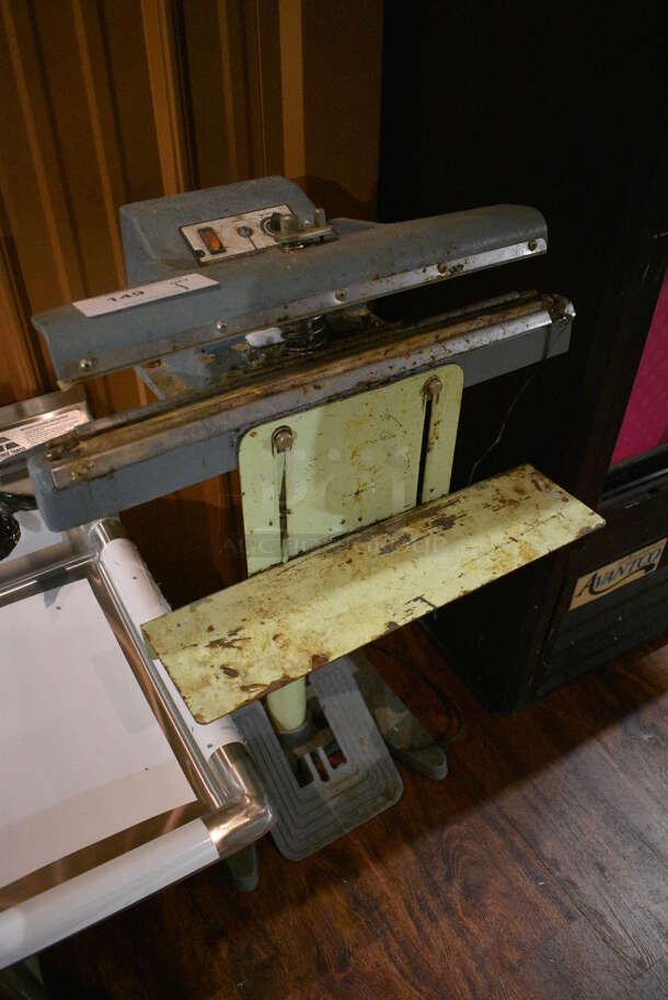 TEW TISF-602 Metal Commercial Floor Style Impulse Foot Sealer. 110 Volts, 1 Phase. 21x21x34. Item Was in Working Condition on Last Day of Business. (bar) - Image 3 of 7