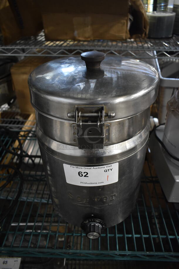 Server FS-7 Stainless Steel Commercial Countertop Food Warmer w/ Drop In and Lid. 120 Volts, 1 Phase.  - Image 1 of 8