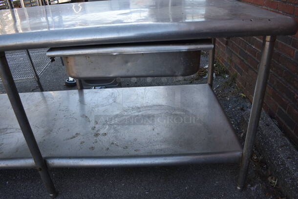 Stainless Steel Table w/ Metal Under Shelf and Drawer. 84x36x34 - Image 3 of 5