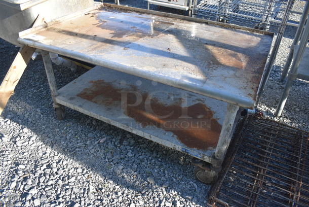 Stainless Steel Commercial Equipment Stand w/ Metal Under Shelf on Commercial Casters. 48x30x25 - Image 2 of 3