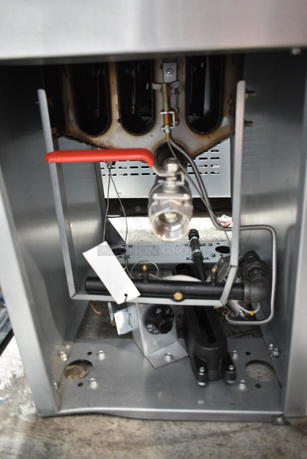 BRAND NEW SCRATCH AND DENT! Wilprep WP-F3-NG Stainless Steel Commercial Floor Style Natural Gas Powered Deep Fat Fryer w/ 2 Metal Fry Baskets. 90,000 BTU.  - Image 6 of 9