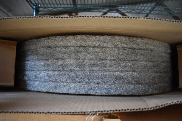 2 BRAND NEW! Boxes of 5 Round Gray Cleaning Machine Pads. 24x24x1. 2 Times Your Bid! - Image 1 of 3