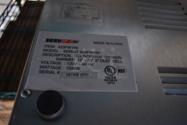 BRAND NEW SCRATCH AND DENT! 2023 ServIt 423FW150 Stainless Steel 12" x 20" Full Size Electric Countertop Food Cooker / Warmer with Digital Control. 120 Volts, 1 Phase. Tested and Working! - Image 2 of 7
