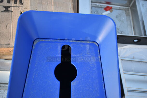 Rubbermaid Sustain 2078980 23 Gallon Black Single Stream Mixed Recycling Indoor Square Recycling Container - Image 4 of 6