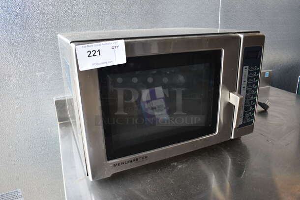 Menumaster Stainless Steel Commercial Countertop Microwave Oven. 22x19x15 - Image 4 of 4