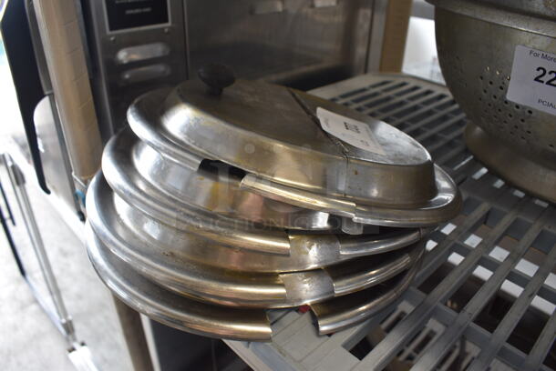 4 Stainless Steel Round Center Hinge Lids. 12x12x2. 4 Times Your Bid! - Image 2 of 2
