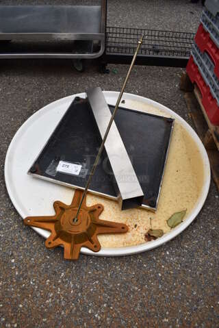 ALL ONE MONEY! Lot of Tabletop, Metal Table Base Pieces. 36x36x30
