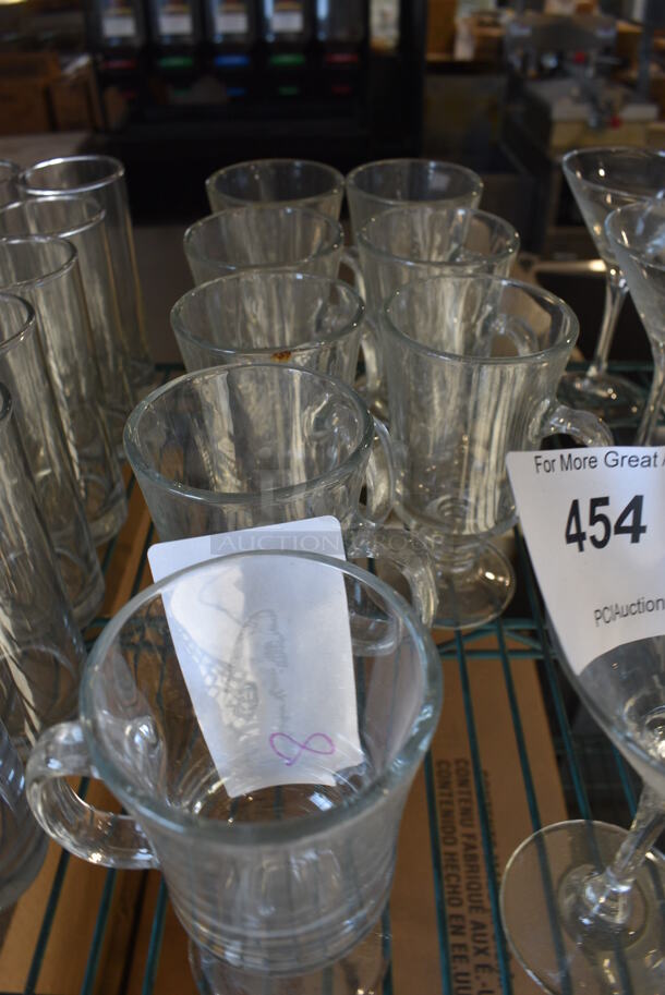 8 Glass Footed Mugs. 4x3x6. 8 Times Your Bid! - Image 2 of 2