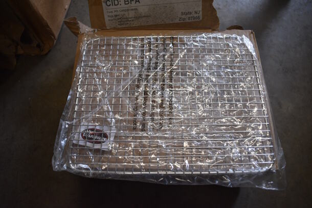 3 BRAND NEW IN BOX! Winware Model PGWS-810 Metal Cooling Racks. 10x18x1. 3 Times Your Bid!