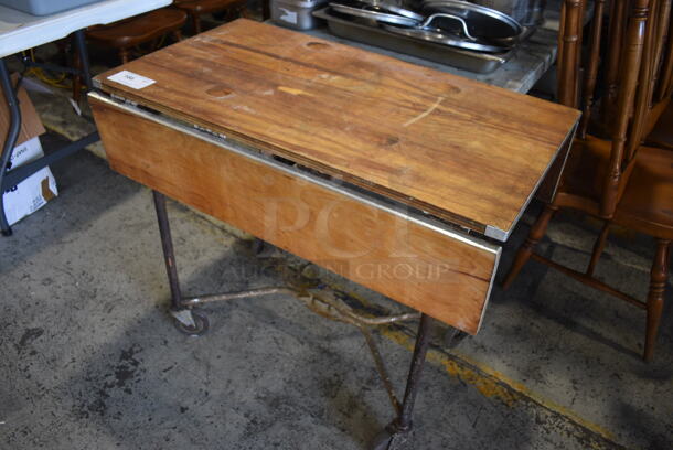 Wooden Table on Commercial Casters. 36x20x30.5 - Image 2 of 5