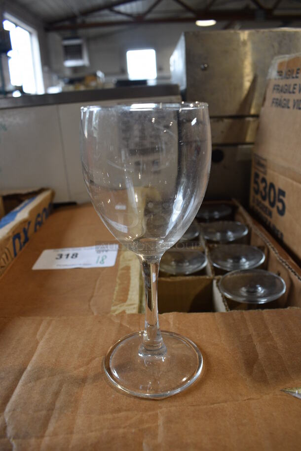 18 BRAND NEW IN BOX! Wine Glasses. 3x3x7. 18 Times Your Bid! - Image 1 of 2