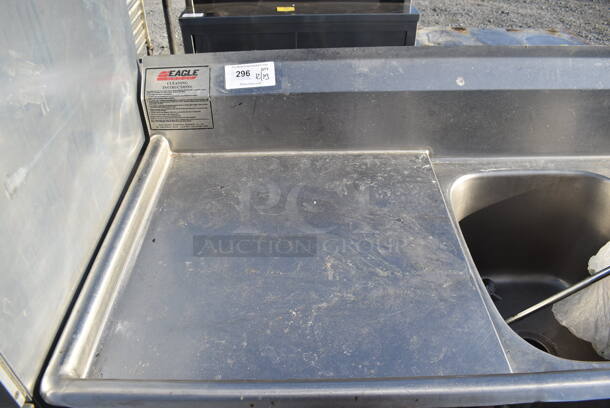 Eagle Stainless Steel Commercial 3 Bay Sink w/ Dual Drain Boards, Faucet, Handles and Spray Nozzle Attachment. 102x27x45. Bays 16x19x13. Drain Boards 22x22.5 - Image 6 of 7