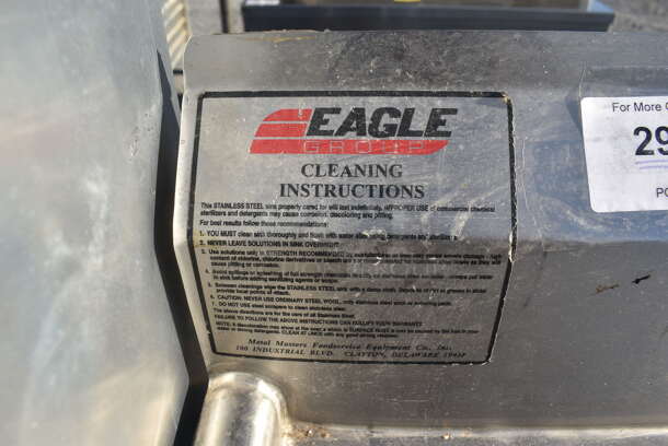 Eagle Stainless Steel Commercial 3 Bay Sink w/ Dual Drain Boards, Faucet, Handles and Spray Nozzle Attachment. 102x27x45. Bays 16x19x13. Drain Boards 22x22.5 - Image 7 of 7