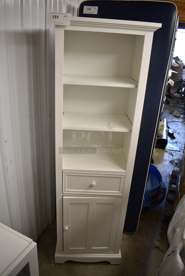 2 Pieces of White Furniture; Cabinet and Freemont Linen Cabinet. 2 Times Your Bid! - Image 6 of 12
