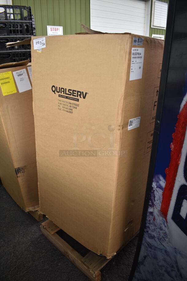 BRAND NEW! QualServ WMSC24MS Stainless Steel Portable Sink on Commercial Casters.  - Image 2 of 4