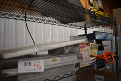 ALL ONE MONEY! Tier Lot of Various Items Including Heat Lamp Bulbs and Clock