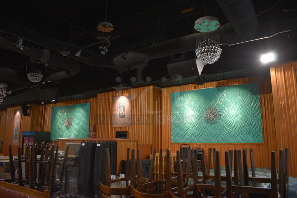 9 Wall Mount Decorations. 24x5x24. 9 Times Your Bid! BUYER MUST REMOVE. (lounge) - Image 3 of 5