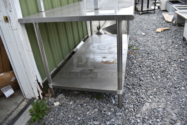 Stainless Steel Table w/ Metal Under Shelf.  - Image 2 of 4