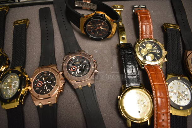 12 Replica Watches in NEW Winchester Case. 12 Times Your Bid! - Image 5 of 10