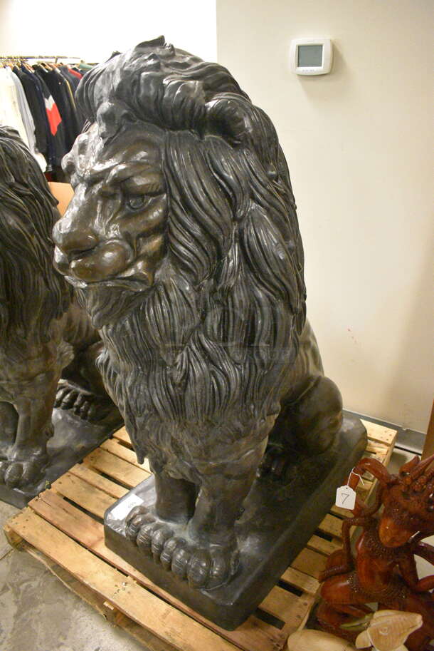 Bronze Lion Statue Signed by A. Barye 1832.  - Image 2 of 6