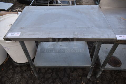 Stainless Steel Commercial Table w/ Metal Under Shelf.