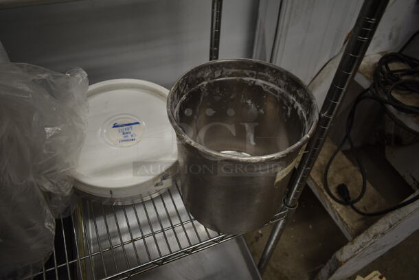 ALL ONE MONEY! Tier Lot of Various Items Including Disposable Aluminum Round Pans and Stainless Steel Cylindrical Bin.  - Image 4 of 4