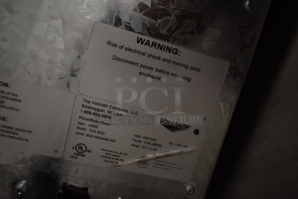 BRAND NEW SCRATCH AND DENT! Vollrath 40848 Cayenne Stainless Steel Commercial Countertop Electric Powered Pizza Oven w/ Cooking Stones. 208-240 Volts, 1 Phase. - Image 5 of 5
