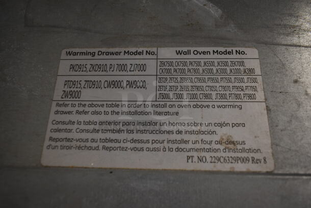 General Electric GE CT9570SL1SS Stainless Steel Double Stack Convection Oven. 120/208-240 Volts. - Image 9 of 11