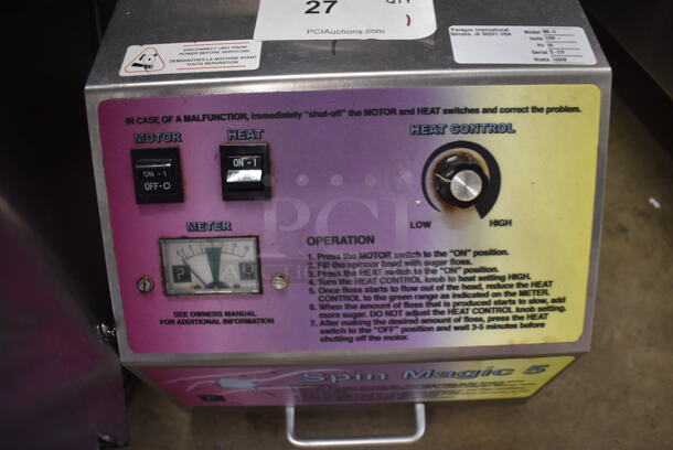 Spin Magic MS-5 Commercial Stainless Steel Countertop Cotton Candy Machine.  120V. Tested and Working! - Image 4 of 5