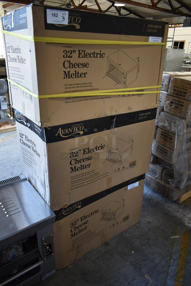 3 BRAND NEW SCRATCH AND DENT! Avantco 177CHSME32M Stainless Steel Commercial Countertop Electric Powered 32" Cheese Melter. 208/240 Volts. Stock Picture Used as Gallery. 3 Times Your Bid! - Image 2 of 8