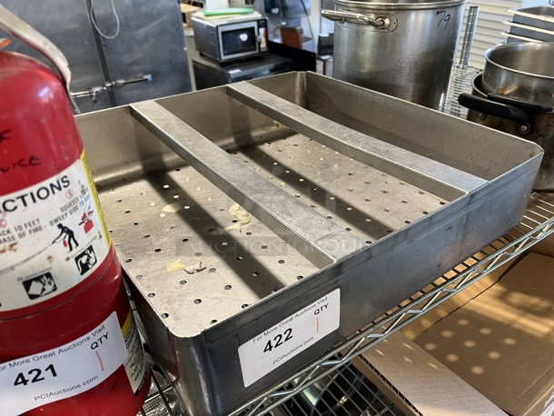 Stainless Steel Straining Sink Insert. 19.5x19.5x4.5 - Image 2 of 4